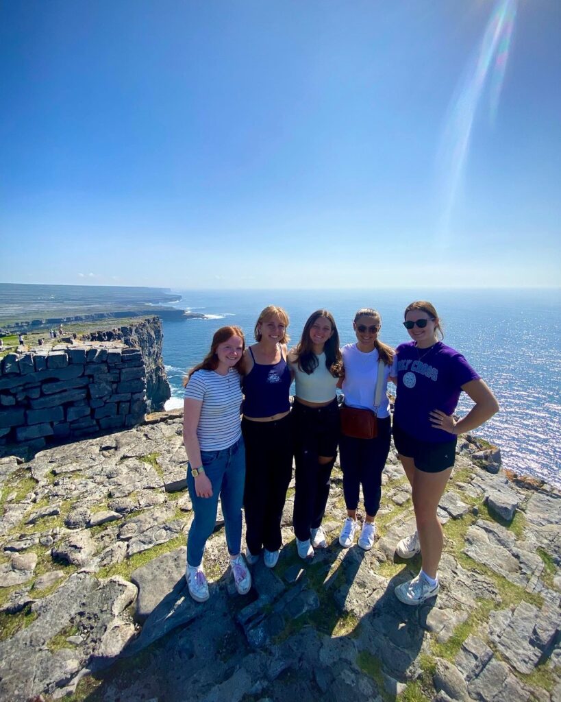 Holy Cross Students at the Cliffs of Dún Aonghasa on the Aran Islands